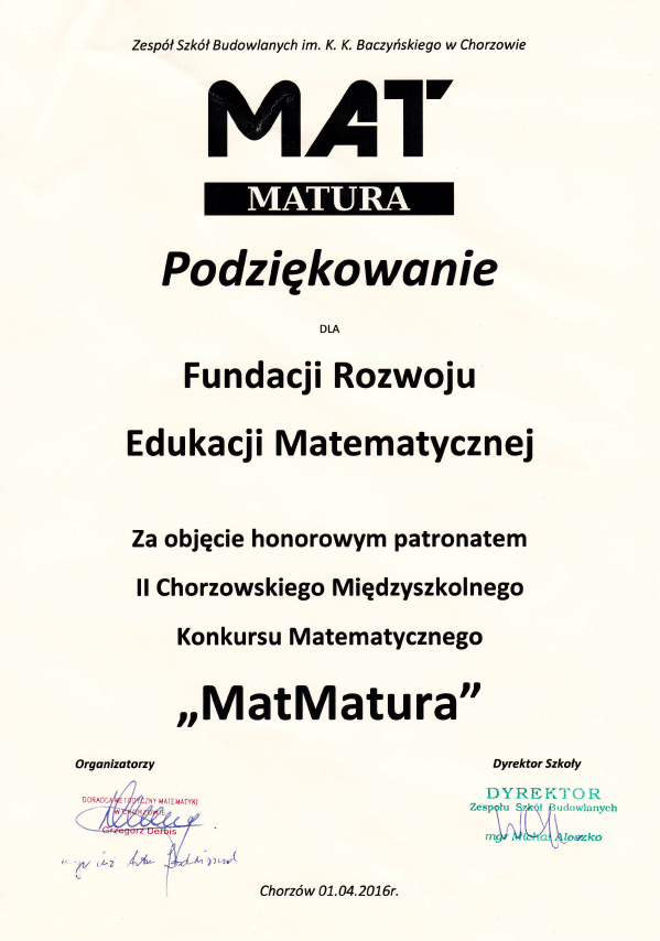 podziękowania